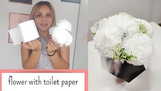 Como hacer 2 tipos de FLORES con PAPEL HIGIENICO / TOILET paper FLOWERS