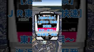 JR東日本・京葉線［快速］東京〜舞浜〜海浜幕張〜蘇我【Google Earth Pro】 #googleearth #空撮 #風景動画