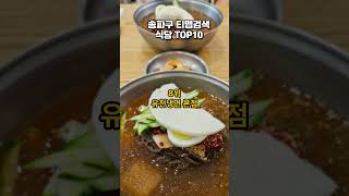 송파구에서 많이 찾은 식당은 어디일까요? #top10 #korea #맛집#shorts