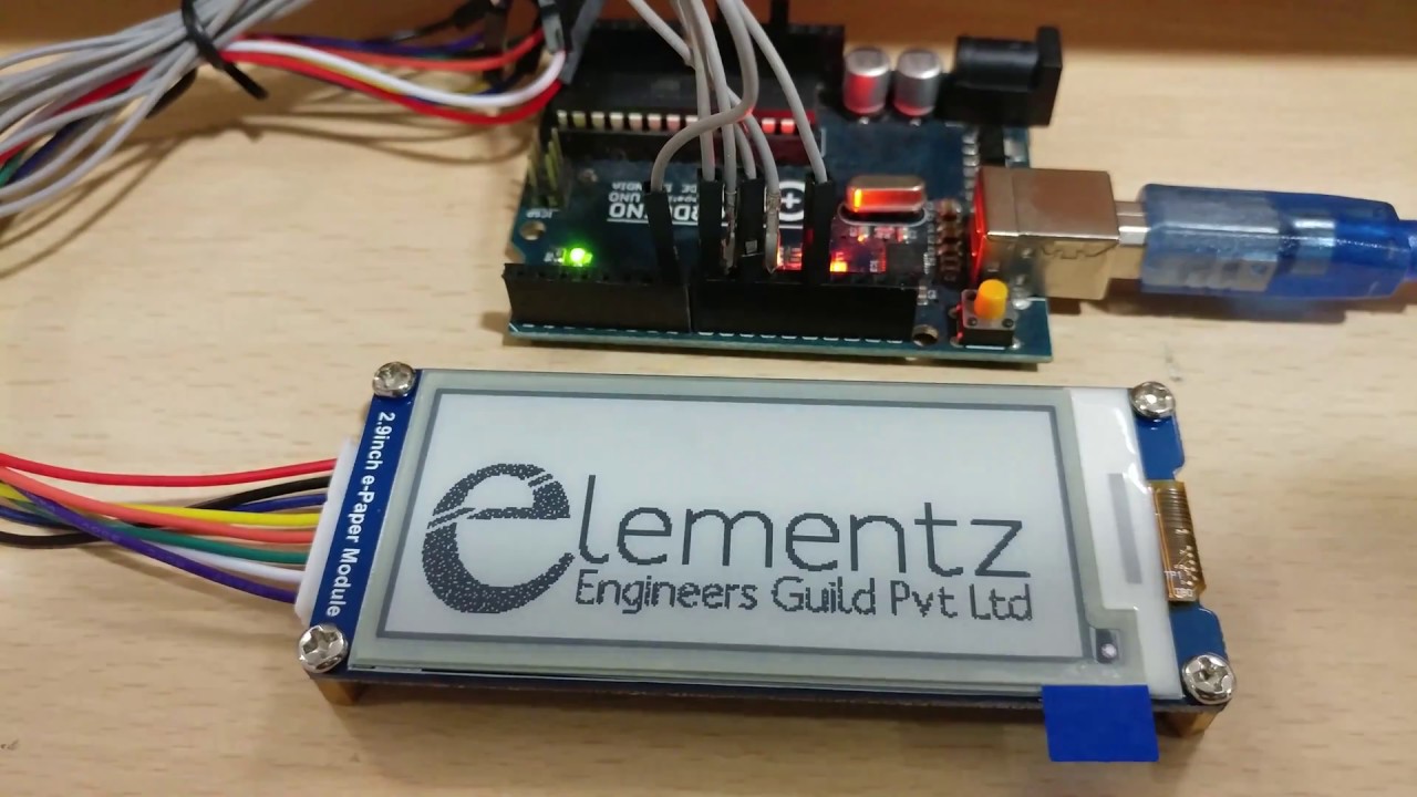 Waveshare 2 9inch E Paper Display Elementz Youtube