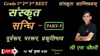 Sanskrit Vyakaran I संस्कृत-सन्धि I Sandhi - 5  पूर्वरूप, पररूप  Grade -I, II, III, REET by C S Sir