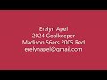 erelyn apel 2024 goalkeeper 2021 22 highlights