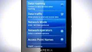 Data traffic and connection on the Xperia X10 mini