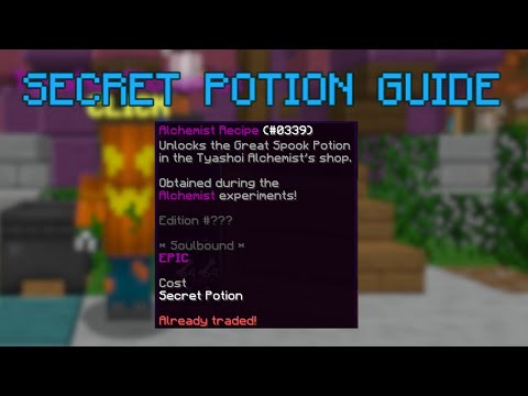 How To Get The Secret Potion and Alchemist Recipe - Hypixel Skyblock Great Spook Update