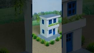 How to Build a Two-Story House Using Only Mini Bricks!  #vfuho #minihouse #diy #house