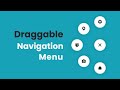 Draggable Circular Navigation Menu in HTML CSS & JavaScript Free source code