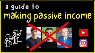 making passive income is easy, actually