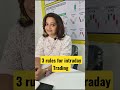 3 rules for intraday trading trading viral daytrading shorts stockmarketintraday