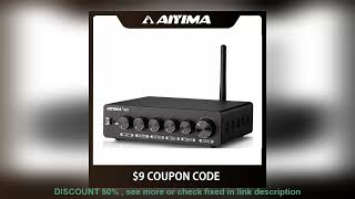 Top BEST AIYIMA B07 TPA3255  Audio Bluetooth Sound Power Amplifier 2.1 Channel