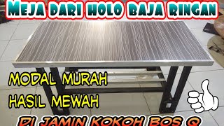 cara membuat meja kokoh dari holo baja ringan / how make a table from light steel / DIY