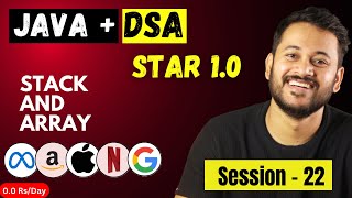 Mastering Java + DSA : Java + | Stack, Array, Constructor | Session 22