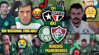 REAÇÕES dos PALMEIRENSES FURIOSOS com o VICE - PALMEIRAS 0X1 FLUMINENSE e BOTAFOGO 2X1 SPFC [REACT]