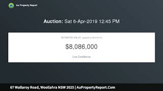 67 Wallaroy Road, Woollahra NSW 2025 | AuPropertyReport.Com