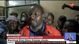 Uchaguzi mdogo Gem Kusini | Mgombeaji Brian Obiero Onyango atamba