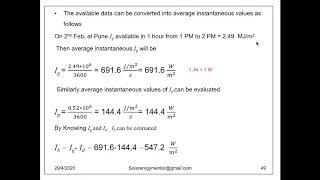 Solar Angles and Radiation Fundamentals III