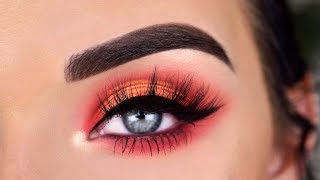Jeffree Star Jawbreaker Eyeshadow Palette | Red & Orange Eye Makeup Tutorial