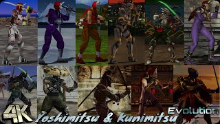 Yoshimitsu & Kunimitsu Evolution | Tekken & Soul Calibur | wide-screen 4K 60 FPS.