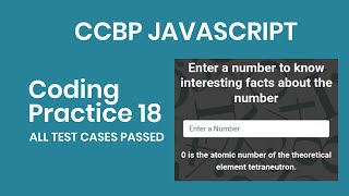 Know Fact about the Number JavaScript Practice exercise | Coding Practice 18 | codingkey