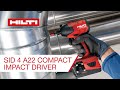 NEW: SID 4 A22 Compact impact Driver