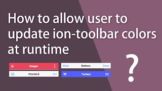 How to allow user to update ion-header color | ion custom theme | ion toolbar | ionic color picker