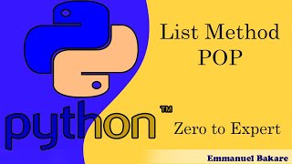 17 Python List Method POP
