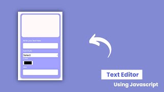 🔴HOW TO MAKE TEXT EDITOR USING HTML CSS AND JAVASCRIPT?🔥😍| @becodewala #html #css #javascript