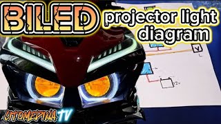 DIY: PAANO MAG INSTALL NG BILED PROJECTOR LIGHT SA HONDA CLICK 125/150 V1,V2,V3 | BILED DIAGRAM