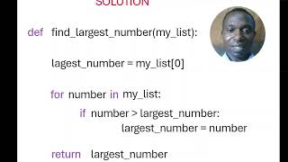 Find the Largest Number in a List Without Using Python's max() Function | Python for Beginners