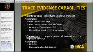 Trace Evidence for the Crime Laboratory