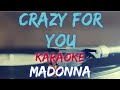 CRAZY FOR YOU - MADONNA (KARAOKE VERSION)