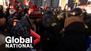 Global National: Feb. 18, 2022 | Arrests pileup as police crackdown on lingering Ottawa occupiers