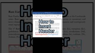 How to Insert Headers like a Pro! #msword #header