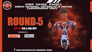 MRF MMSC fmsci Indian National Motorcycle Racing Championship 2024  Day 2 Round 5