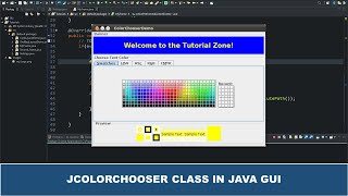 Java GUI Tutorial #29 - Adding A Color Chooser In Java GUI Using Swing JColorChooser Class