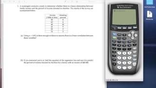 linear correlation example using T184
