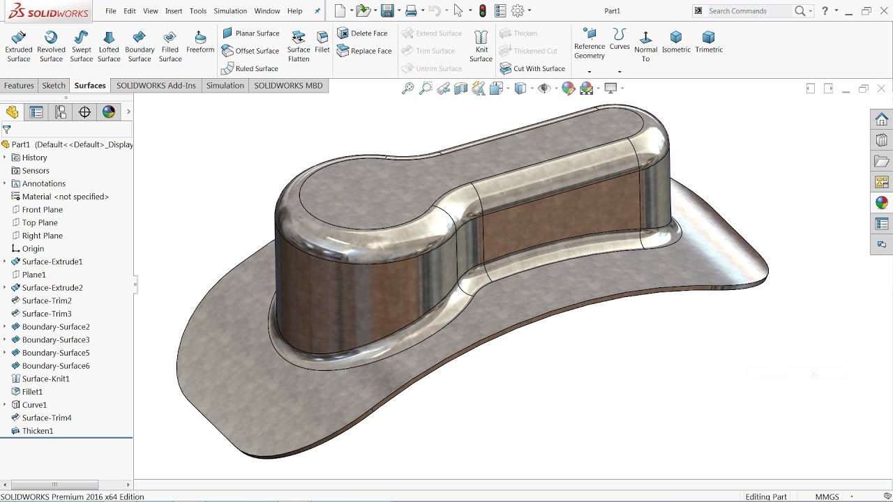 Solidworks Offset Surface Feature Solidworks Surface Tutorials Riset