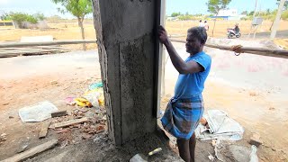 WoW Impressively Awesome!-Techniques of pillar plastering construction-Sand and cement mixer