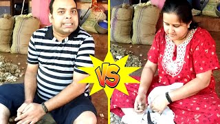 ಅಡಿಕೆ ಸುಲಿಯೋ ಕಾಂಪಿಟಿಶನ್  Sneha's New Job | Honnavara Dairies [Kannada Vlogs] - Mr and Mrs Kamath