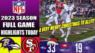 Baltimore Ravens vs San Francisco 49ers [FULL GAME] WEEK 16 | NFL Highlights 202