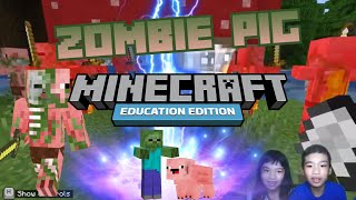 How to Code MINECRAFT: *ZOMBIE PIG* in Minecraft: Education Edition with PYTHON