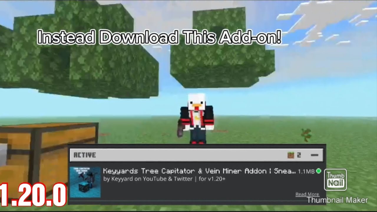 Tree Capitator & Vein Minner MCPE ( Add-ons) (1.20.0) - YouTube