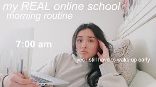 my REAL online school morning routine...