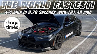 THE WORLD🌏 FASTEST 😱 1200 WHP BMW M3C G80 X-DRIVE Stage X | 1/4 Mile in 8.70 Seconds with 161.48 mph