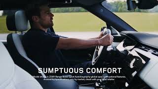 A standout performance​.Range Rover Sport in Velocity Blue, featuring Theo James.