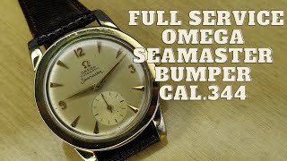 Restoration of 1953 OMEGA seamaster automatic bumper cal.344 full serwice