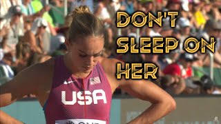 Abby Steiner Being Slept On in the 200m Final at World Championships (July 19, 2022)