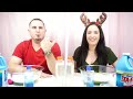 twin telepathy slime challenge mom vs dad reading each others mind christmas edition