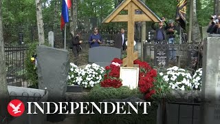 Watch again: Burial plot of Wagner boss Prigozhin in St Petersburg's cemetery