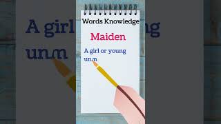 English words meaning, Maiden meaning.