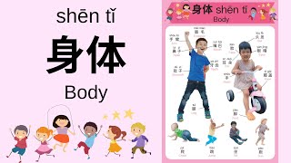 Learn Parts of Your Body in Mandarin Chinese for Toddlers, Kids & Beginners | 身体 | Chinese for Kids